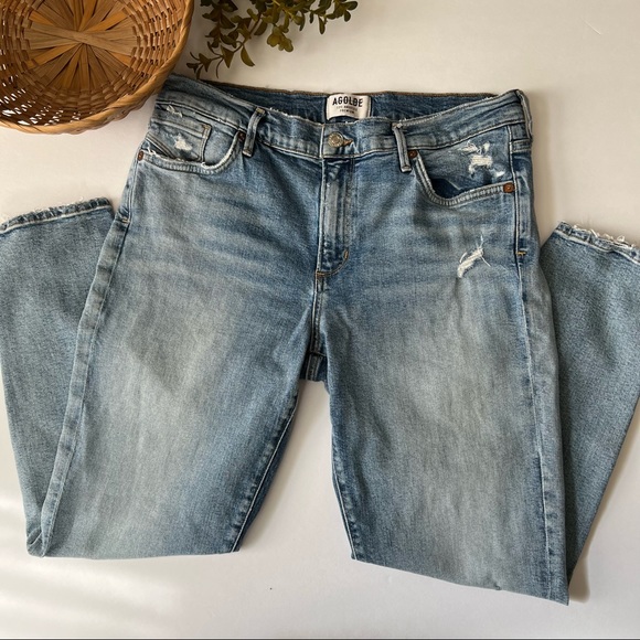 SOLD | AGOLDE | Sophie Cropped High Rise Denim Jeans - Picture 4 of 11